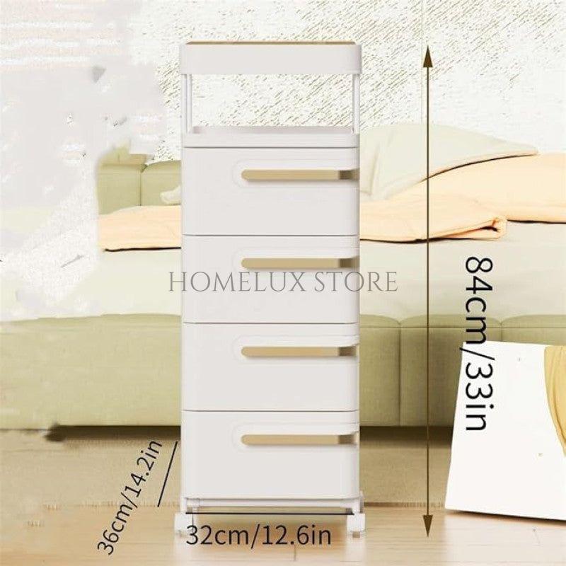 Bedside Décor & Storage Table - 4 Drawers