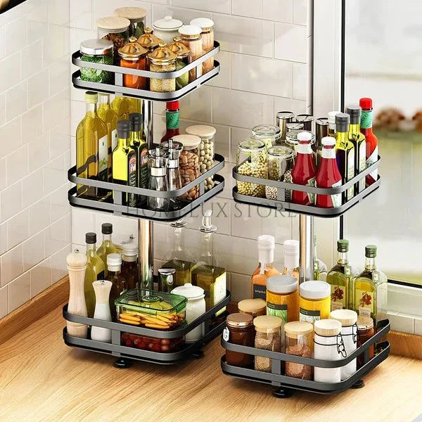 360° Rotatable Metal Storage Organizer - Square