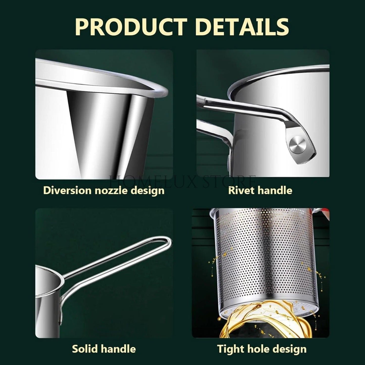 Stainless Steel Deep Frying Pot