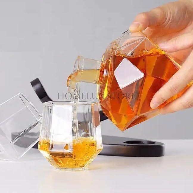 Diamond Shape Whiskey Decanter Set