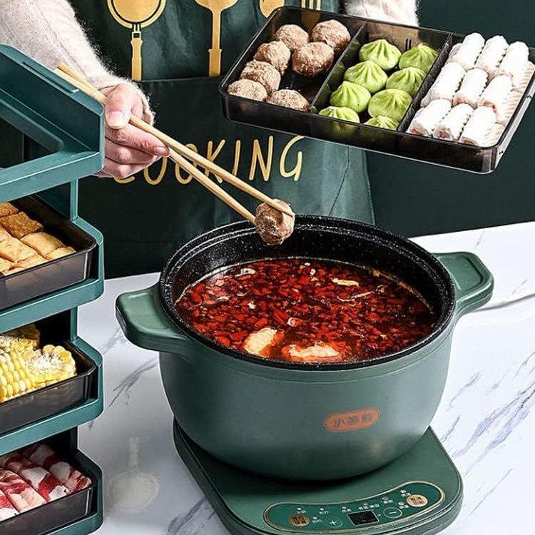 4 Layer Kitchen Stackable Tray Rack