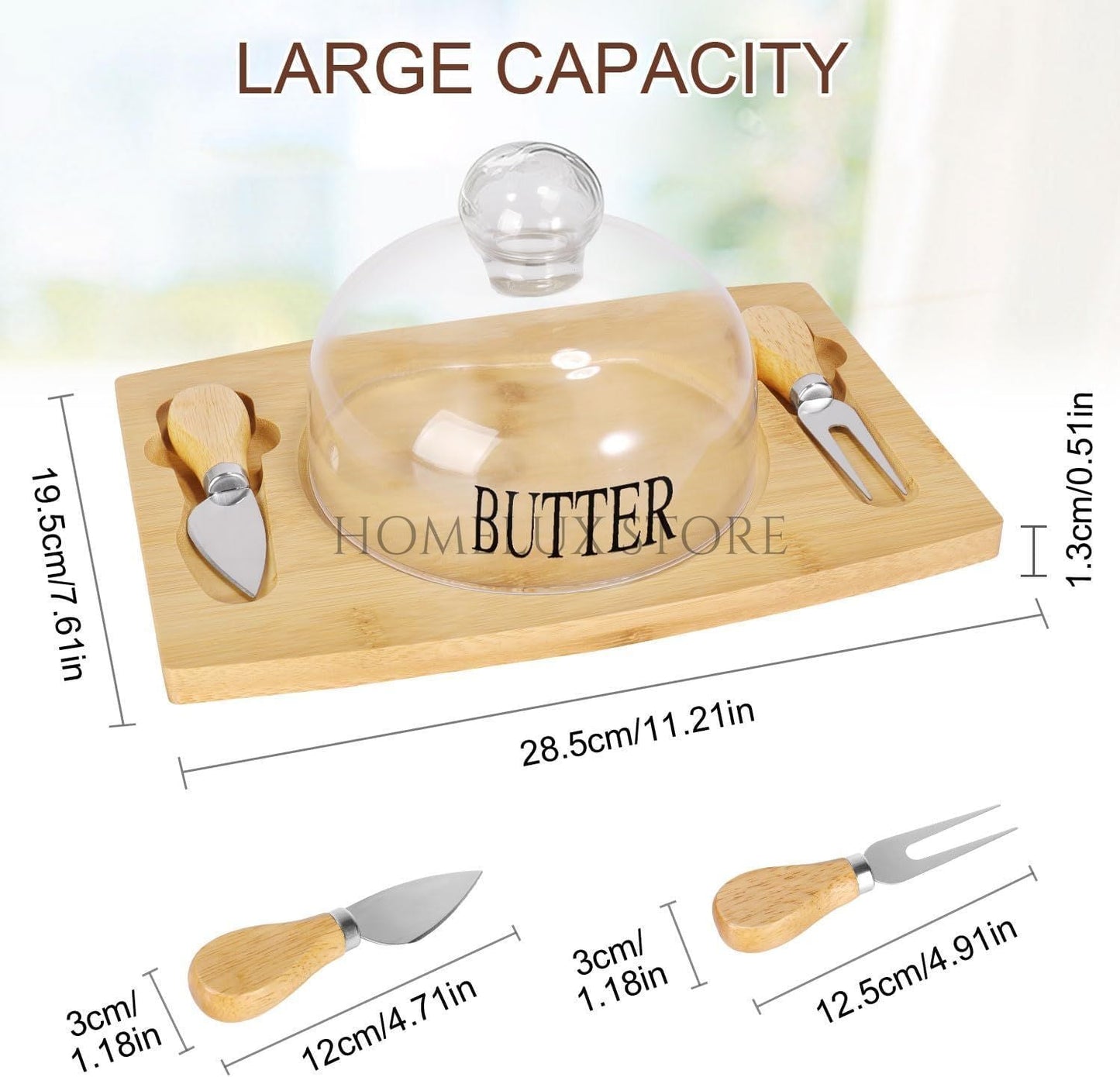 Modern Style Butter Dish With Knifes