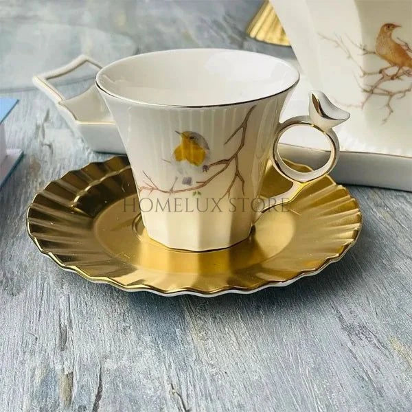 Angela Gold Finch Cup and Saucer