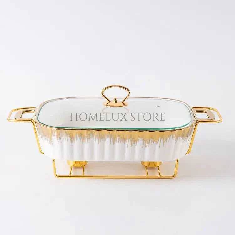 3 Pcs Ceramic Warming Tray