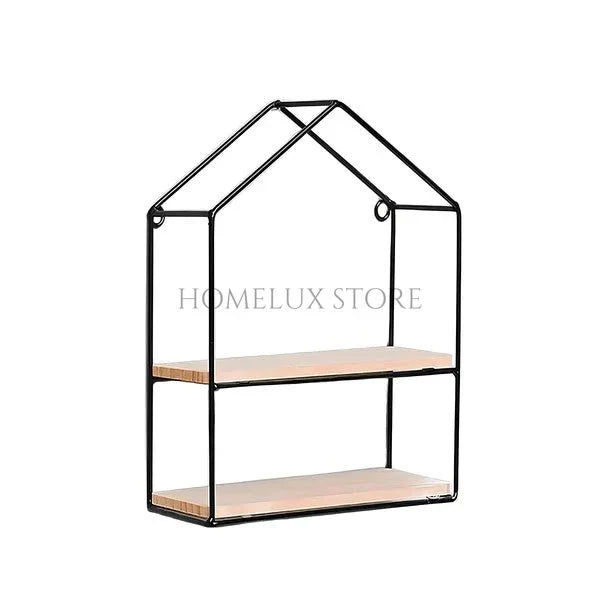 Hut Style Wall Shelf - Double Layer