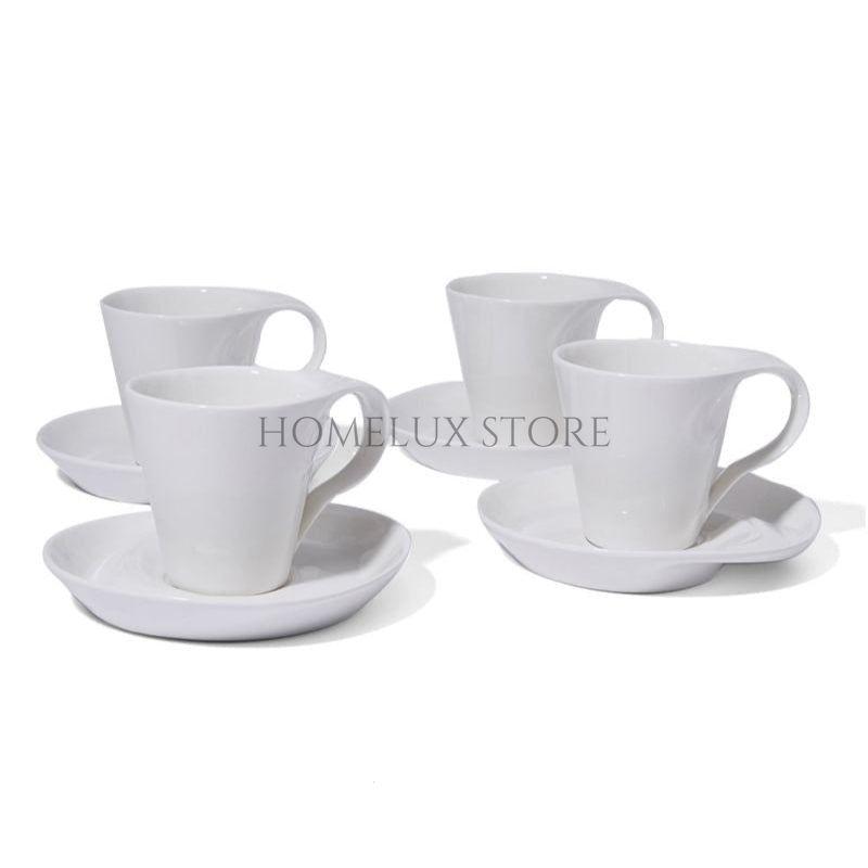 Swirl Cappuccino Cup & Saucers - Set of 4