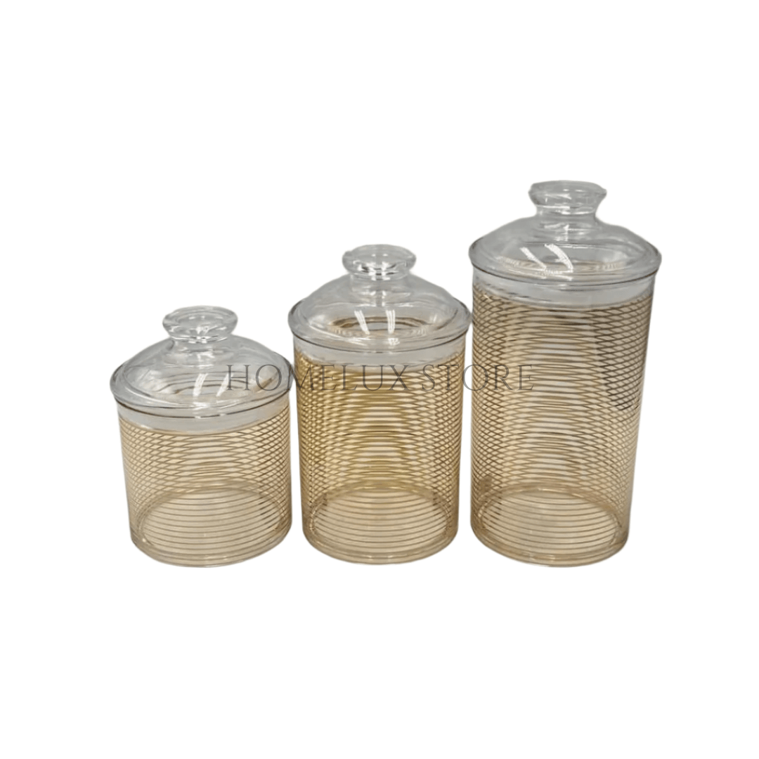 3 Pcs Acrylic Jar Set - Lining
