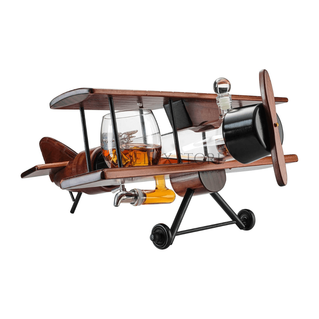 Aircraft Shape Drinking Vessel With 2 Cups