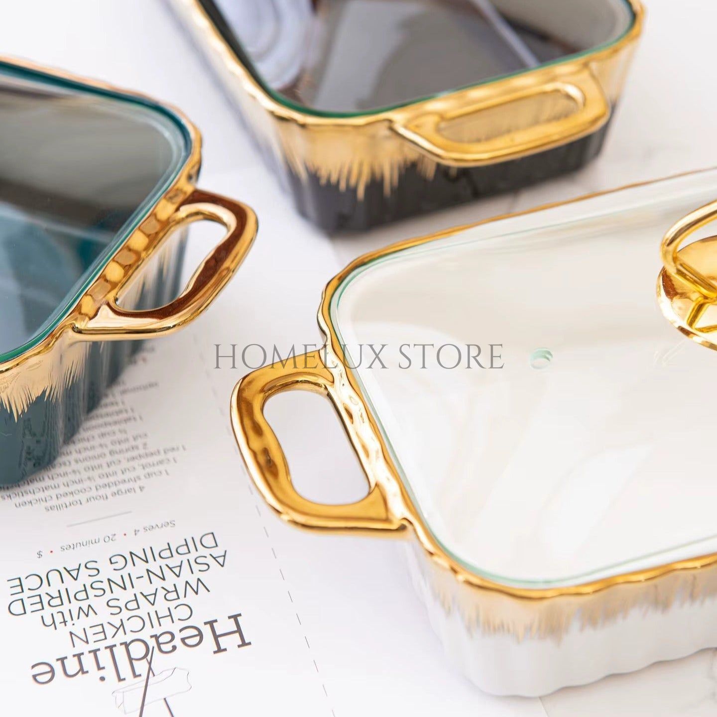 3 Pcs Ceramic Warming Tray