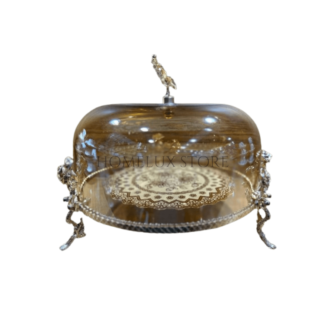Antique Ancient Cake Dish - Golden