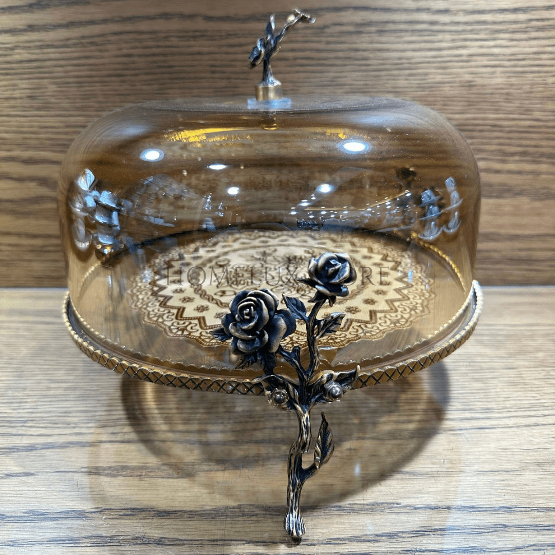 Antique Ancient Cake Dish - Golden