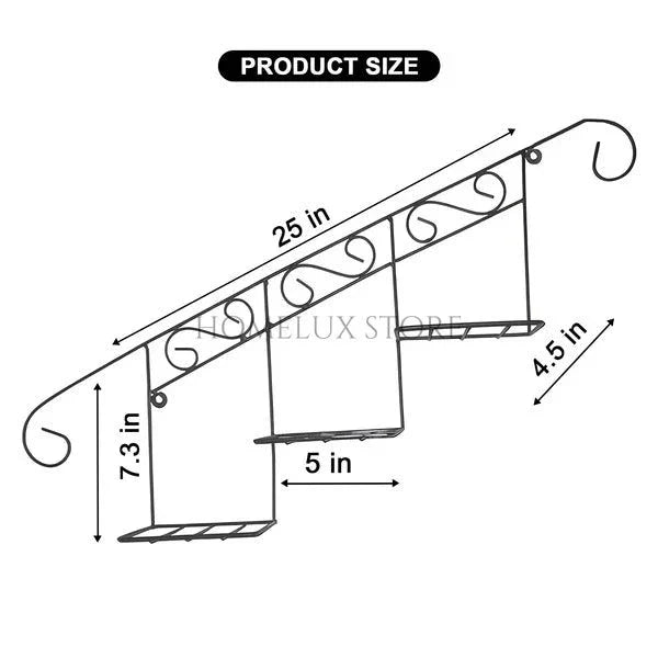 Staircase Floral Display Wall Basket