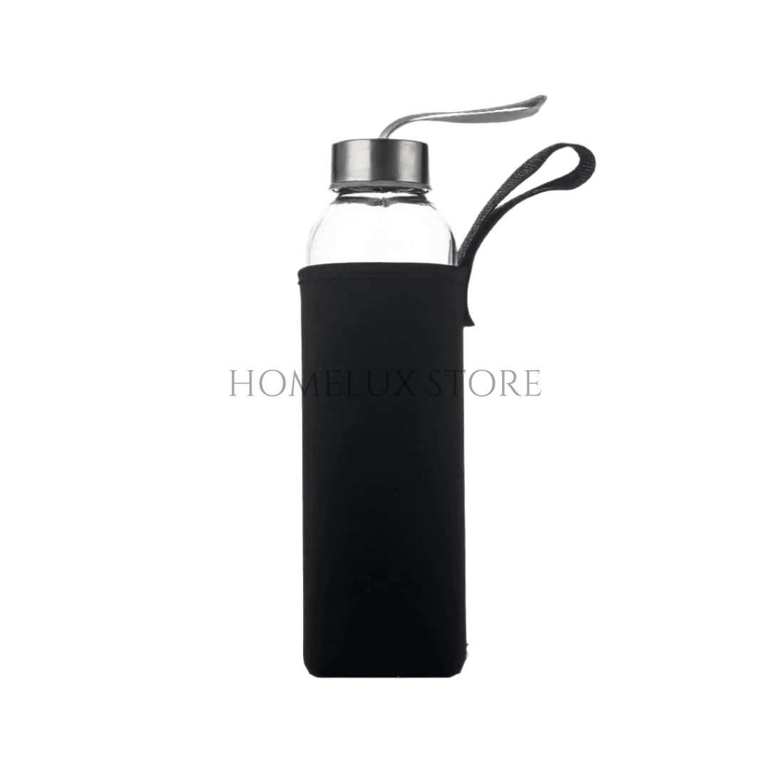 SB Glass Water Bottle With Cover