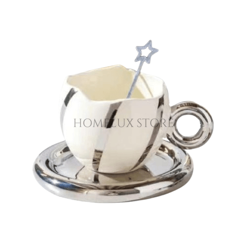 Ceramic Coffee Cup and Saucer