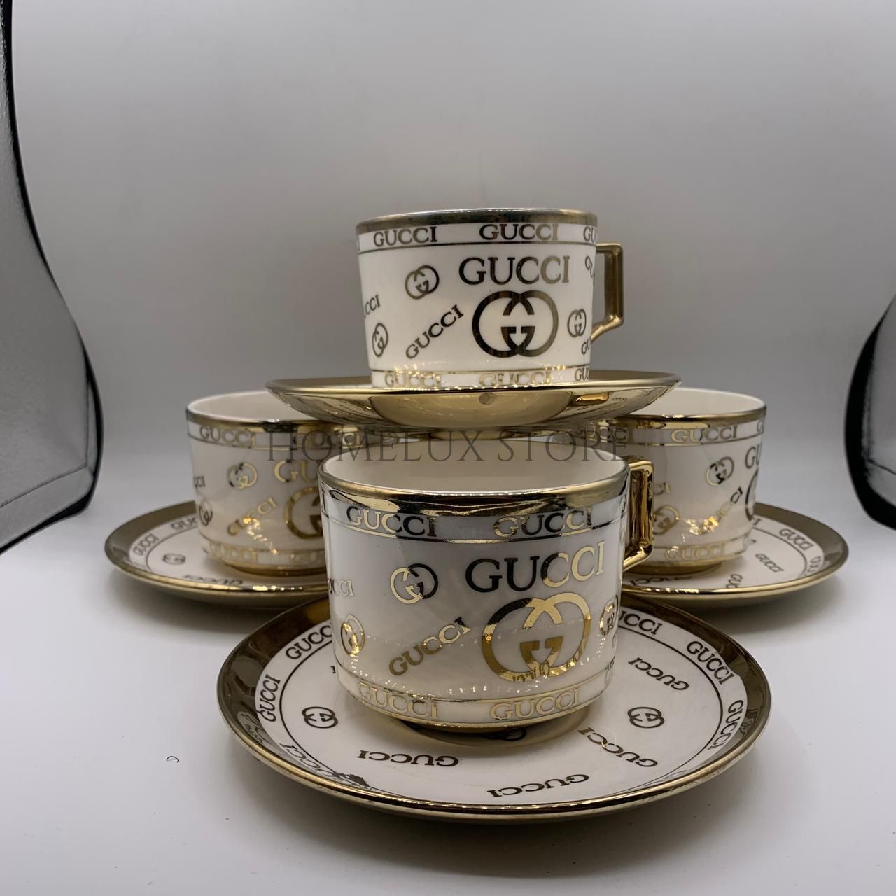4 Pcs Cups & Saucers - Gucci