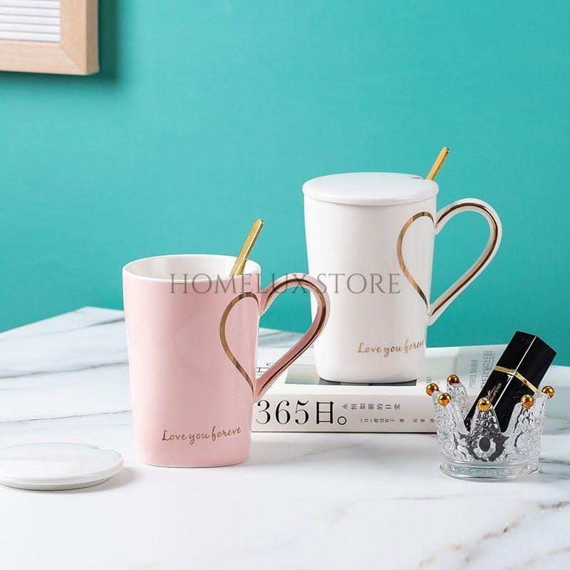 Heart Shape Coffee Mug With Lid