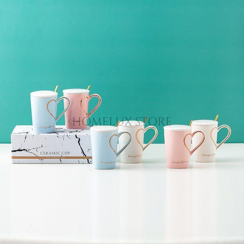 Heart Shape Coffee Mug With Lid