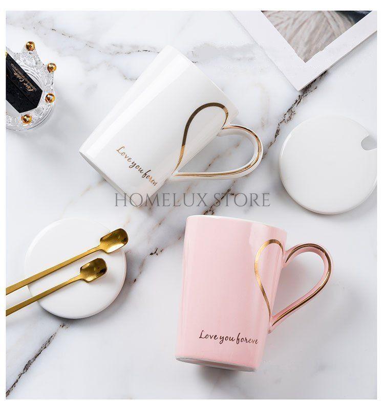 Heart Shape Coffee Mug With Lid