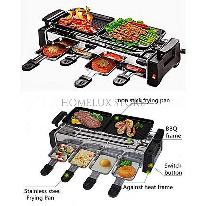 Electric BBQ Grill with Hot Plates