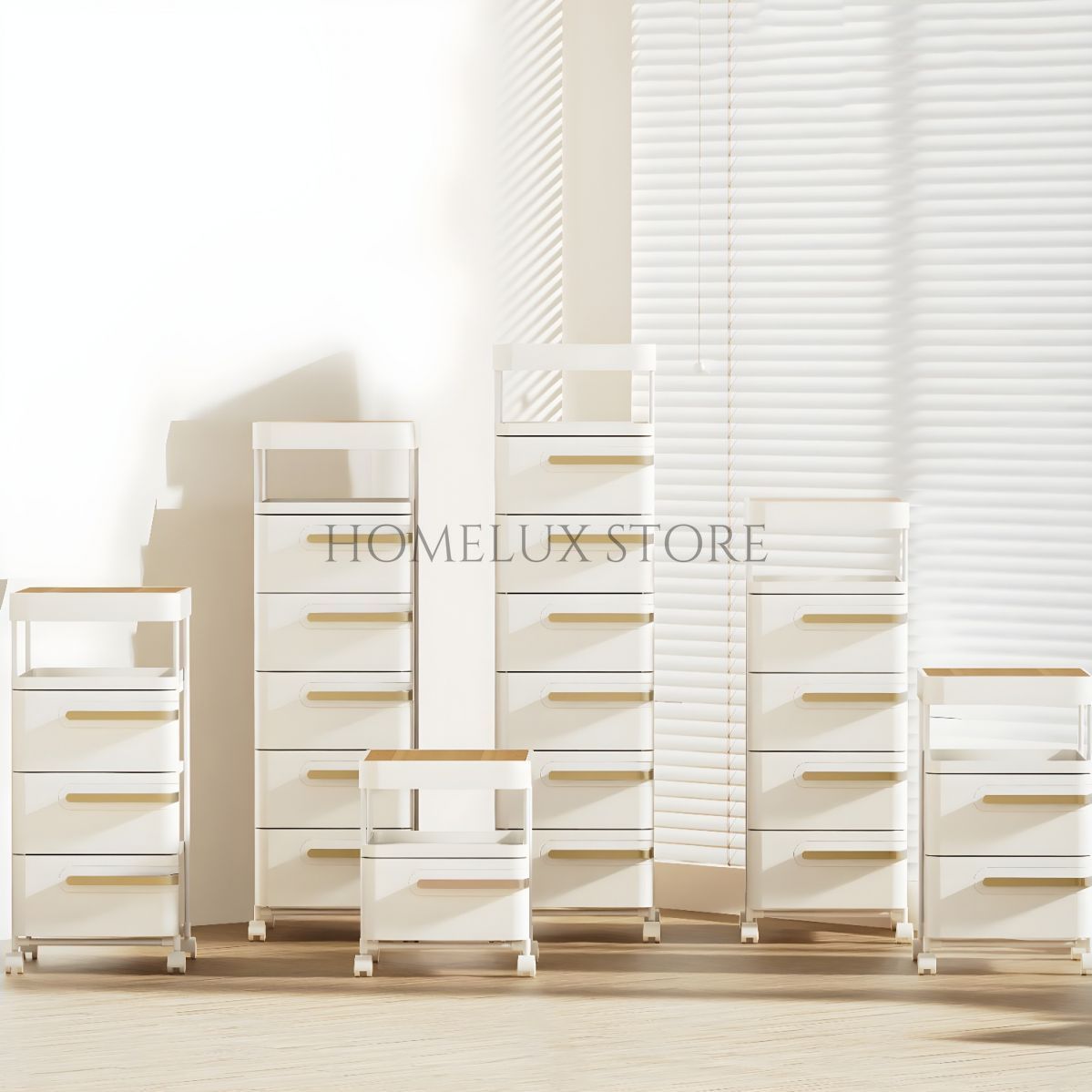 Bedside Décor & Storage Table - 5 Drawers