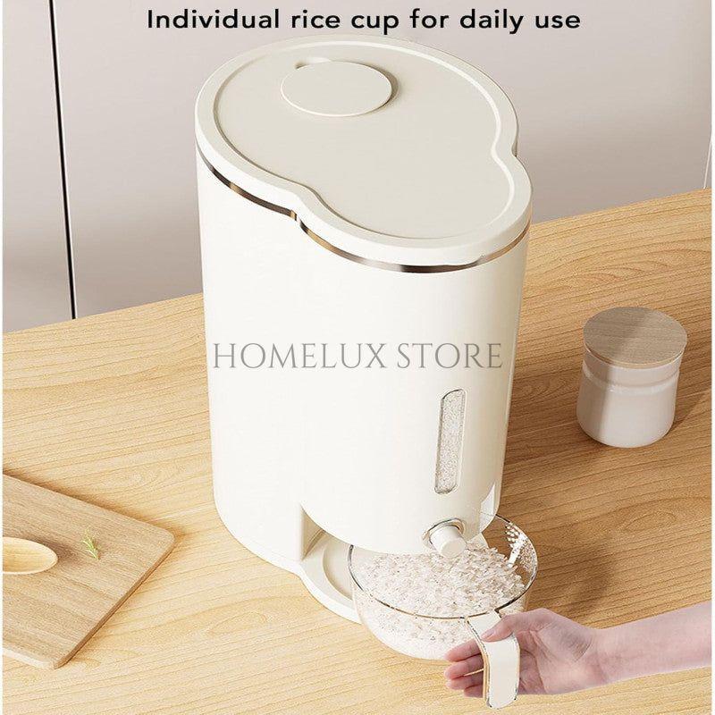 Rice Dispenser With Measuring Cup