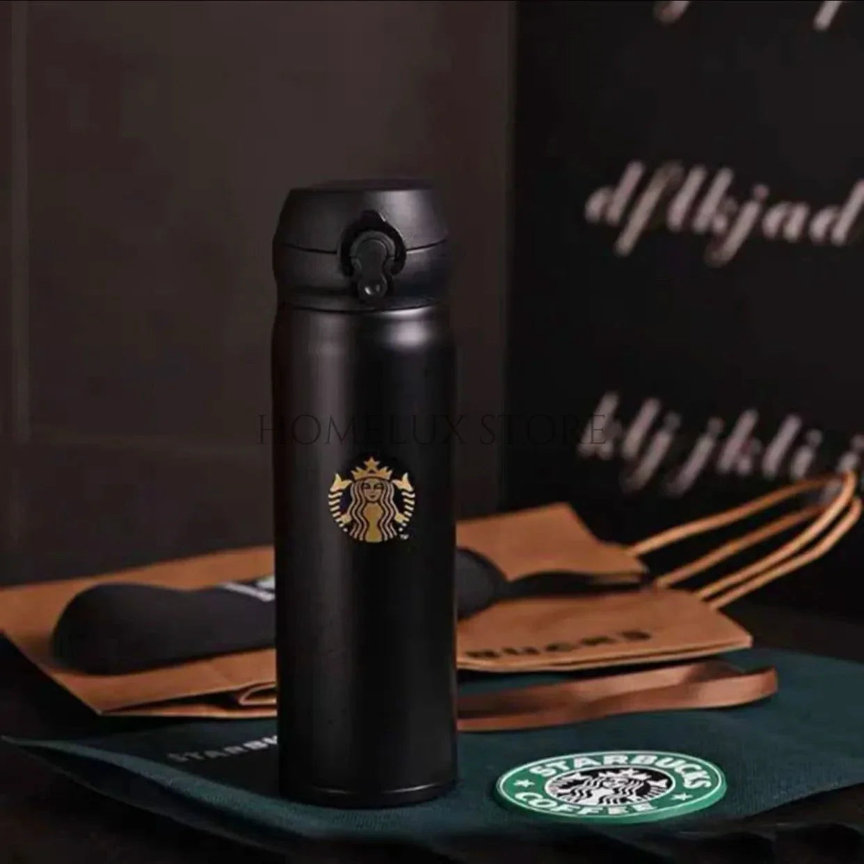SB Insulated Tumbler - Black & Golden - 420ml