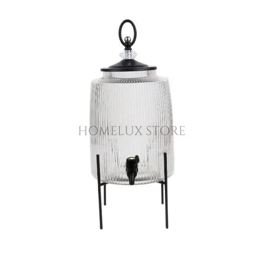 Premium Glass Juice Dispenser With Black Base