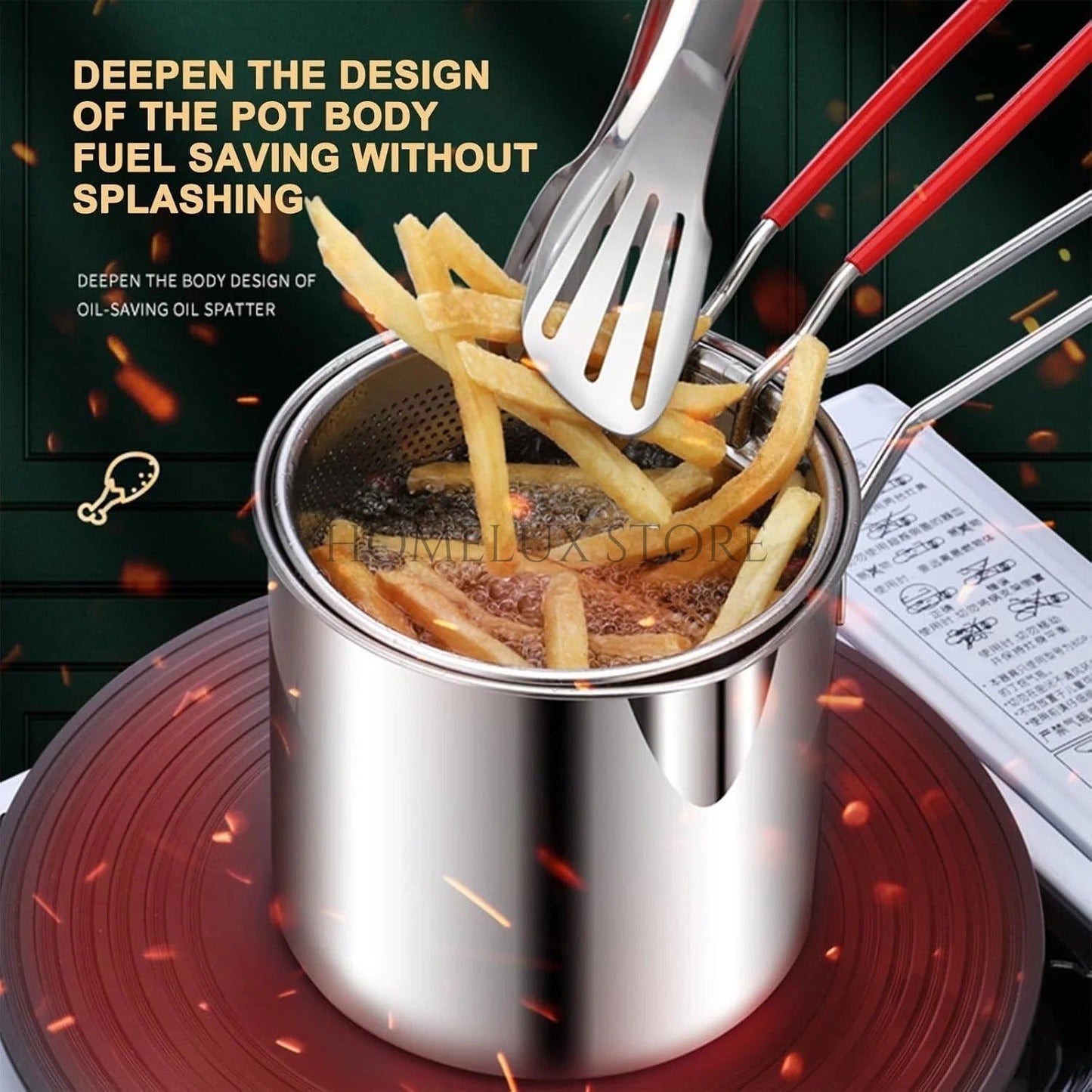 Stainless Steel Deep Frying Pot