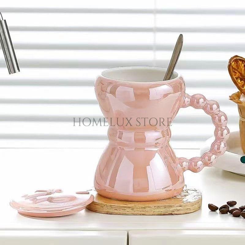 Nordic Style Bow Mug With Lid