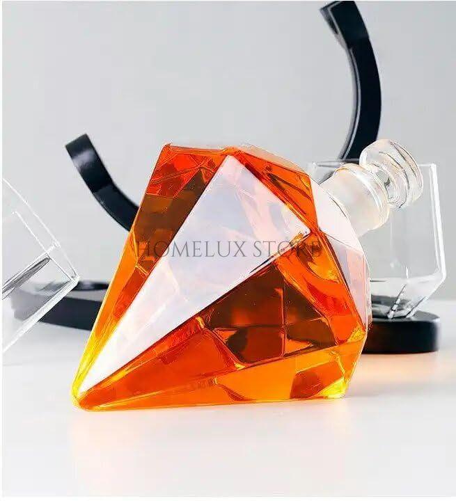 Diamond Shape Whiskey Decanter Set