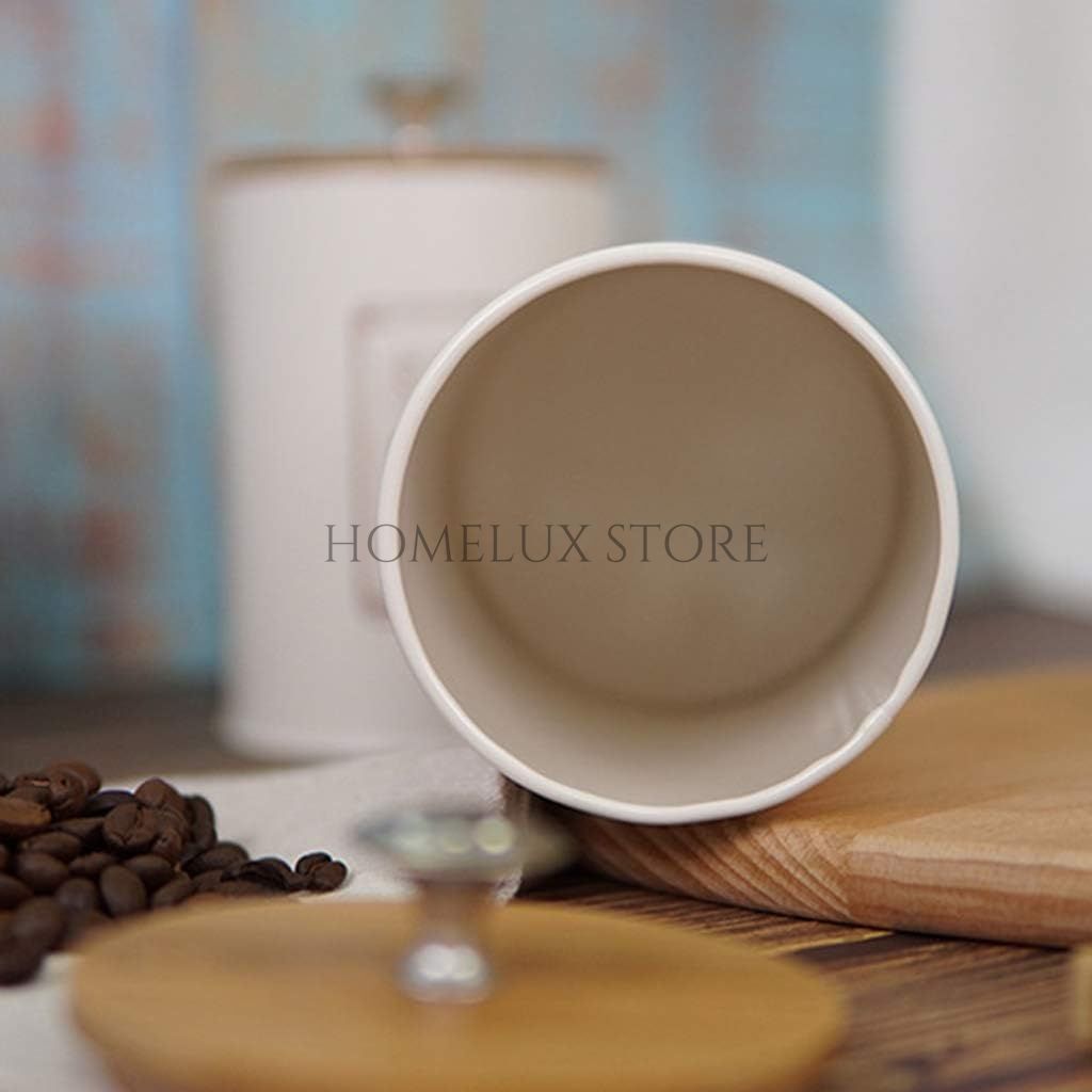 Metallic Airtight Jar Set With Wooden Lid