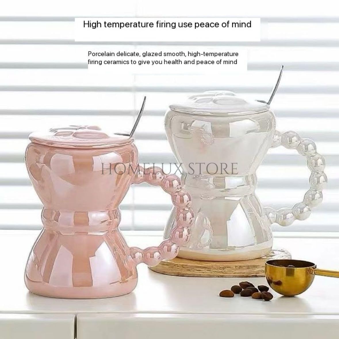 Nordic Style Bow Mug With Lid