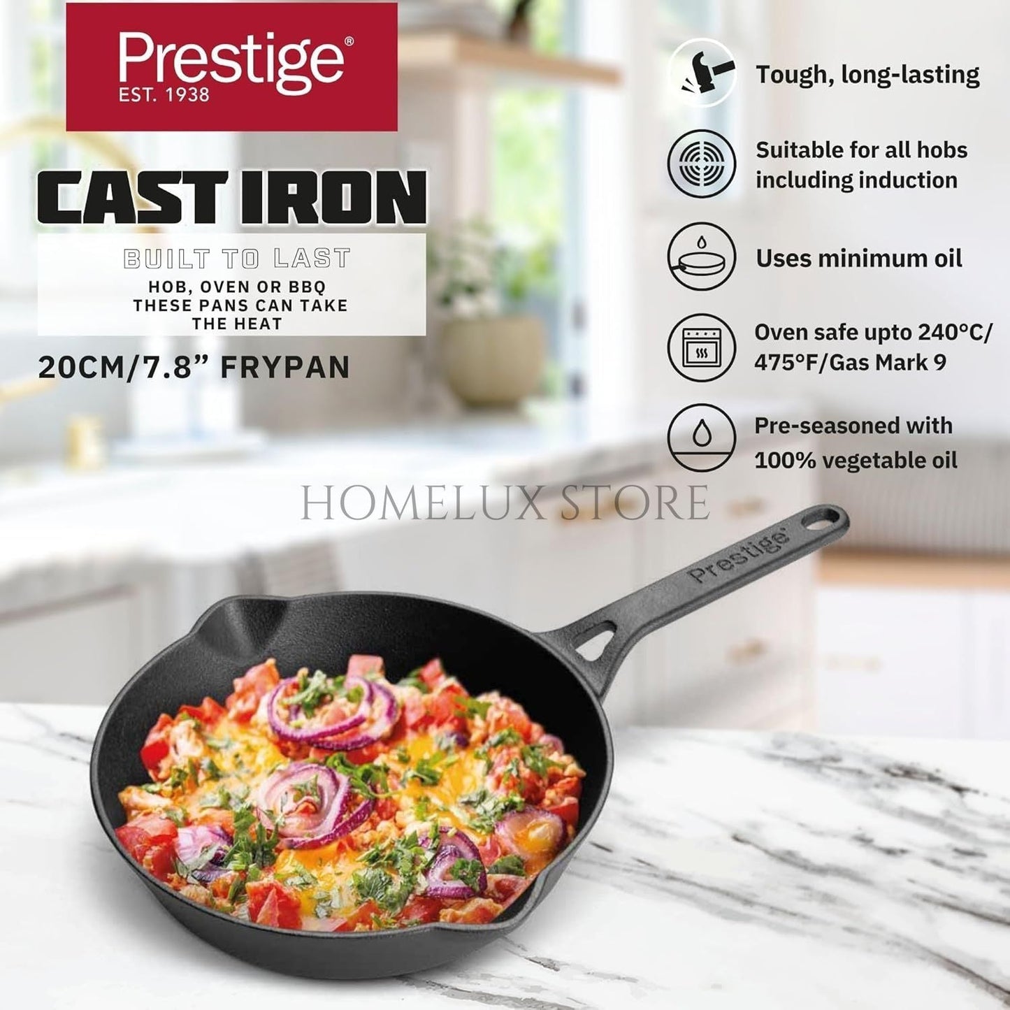 Prestige Cast Iron Fry Pan 20 cm