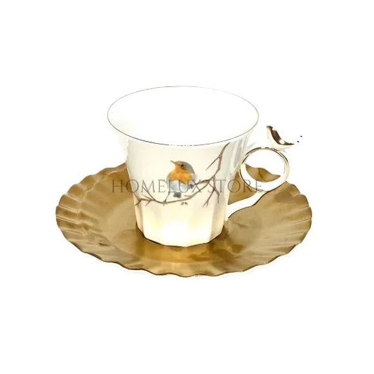 Angela Gold Finch Cup and Saucer