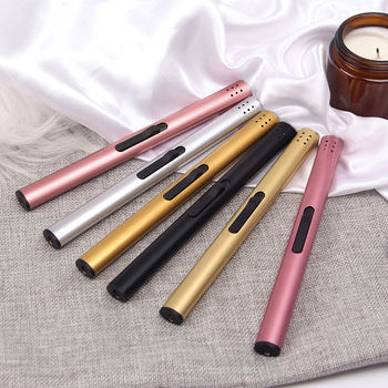 Luxury Custom Electric Lighter USB Rechargeable Arc Plasma Candle Lighter BBQ Kitchen Cigarette Lighter