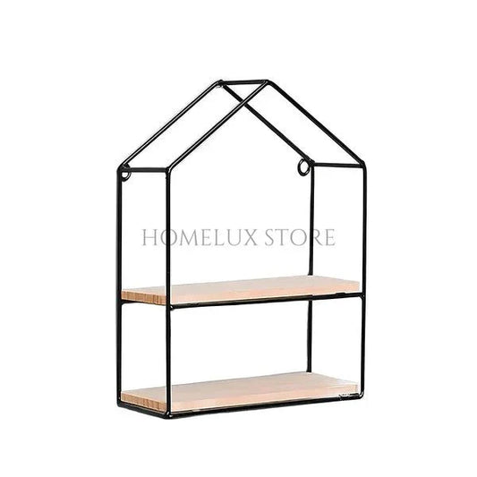 Hut Style Wall Shelf - Double Layer