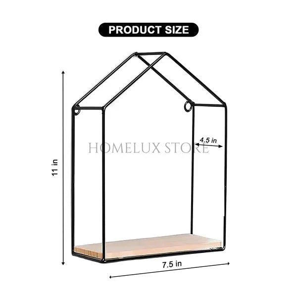 Hut Style Wall Shelf - Single Layer