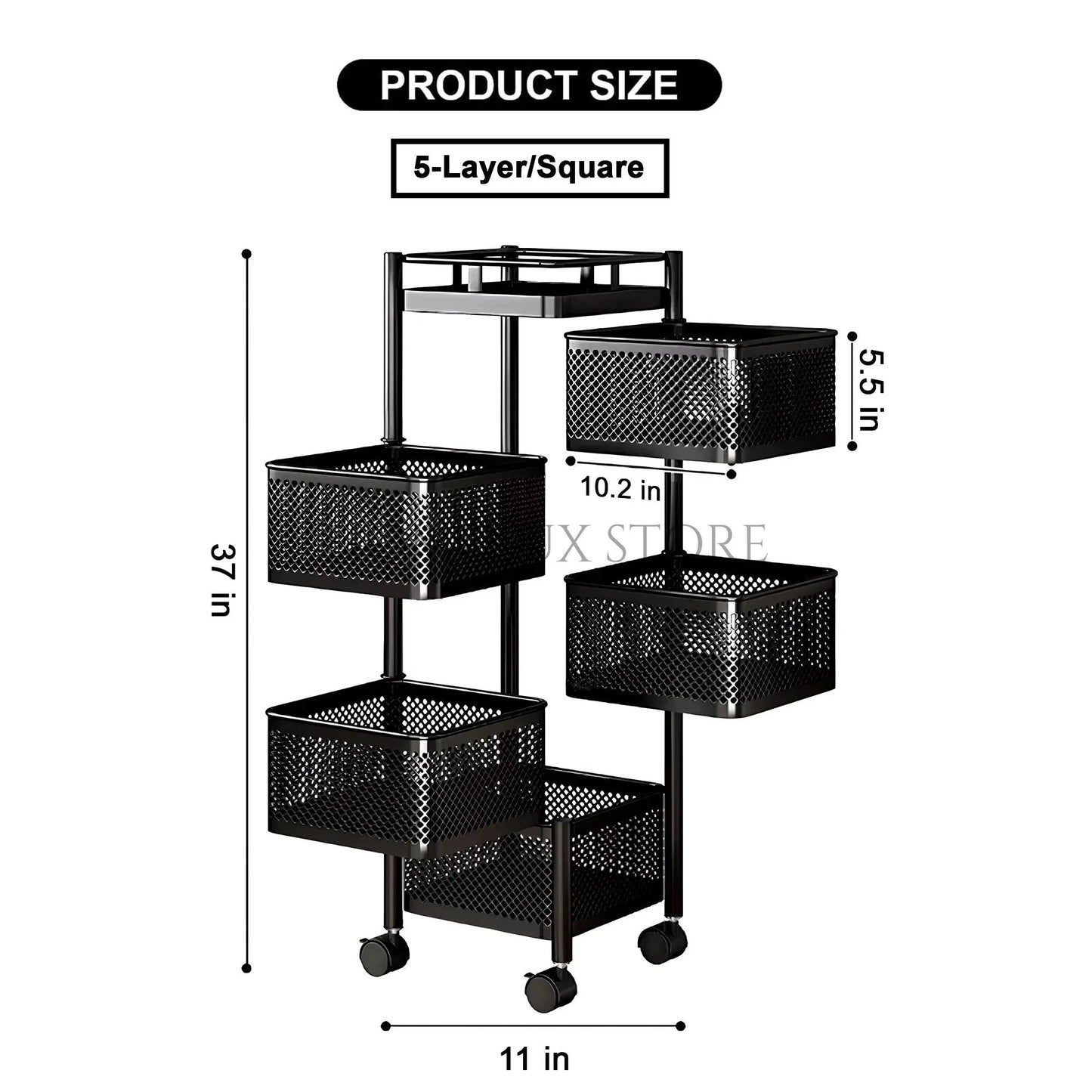 Premium Metal Trolley - Square