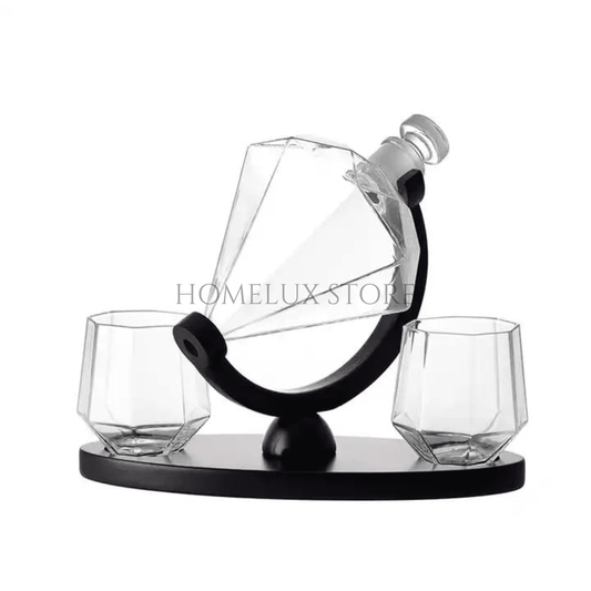 Diamond Shape Whiskey Decanter Set