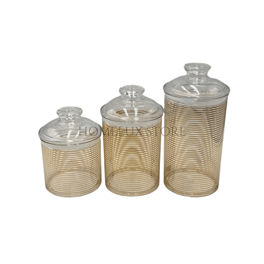 3 Pcs Acrylic Jar Set - Lining