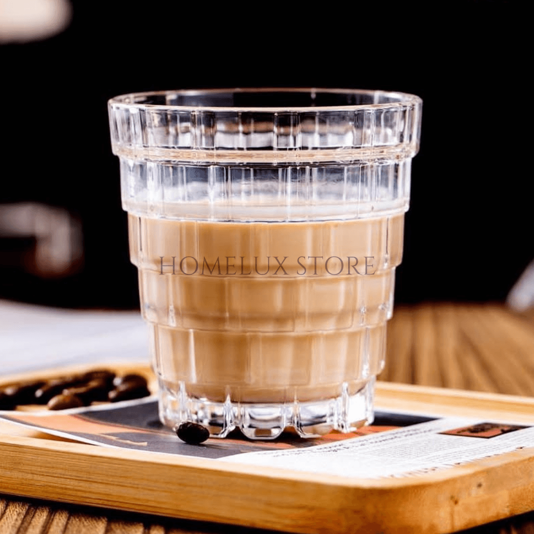 D Chinese Glass Set With Golden Line