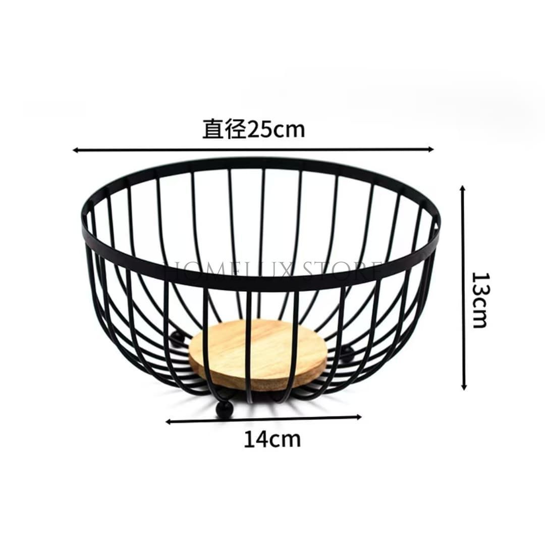 Metal Fruit Basket - Oval
