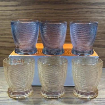 D Chinese Textured Glassware Set