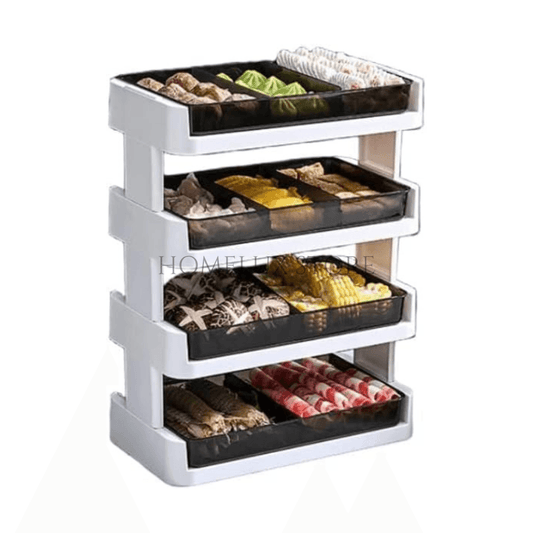 4 Layer Kitchen Stackable Tray Rack