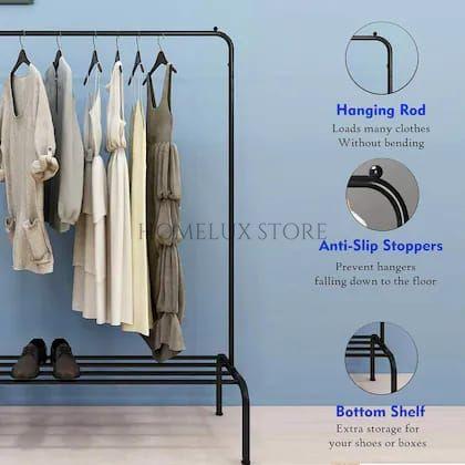 Single Pole Metal Cloth Stand