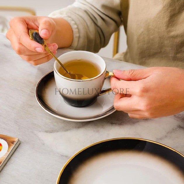 New Tea & Cake Set - White & Black