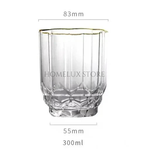 Diamond Shape Water Glass Set - Set of 6