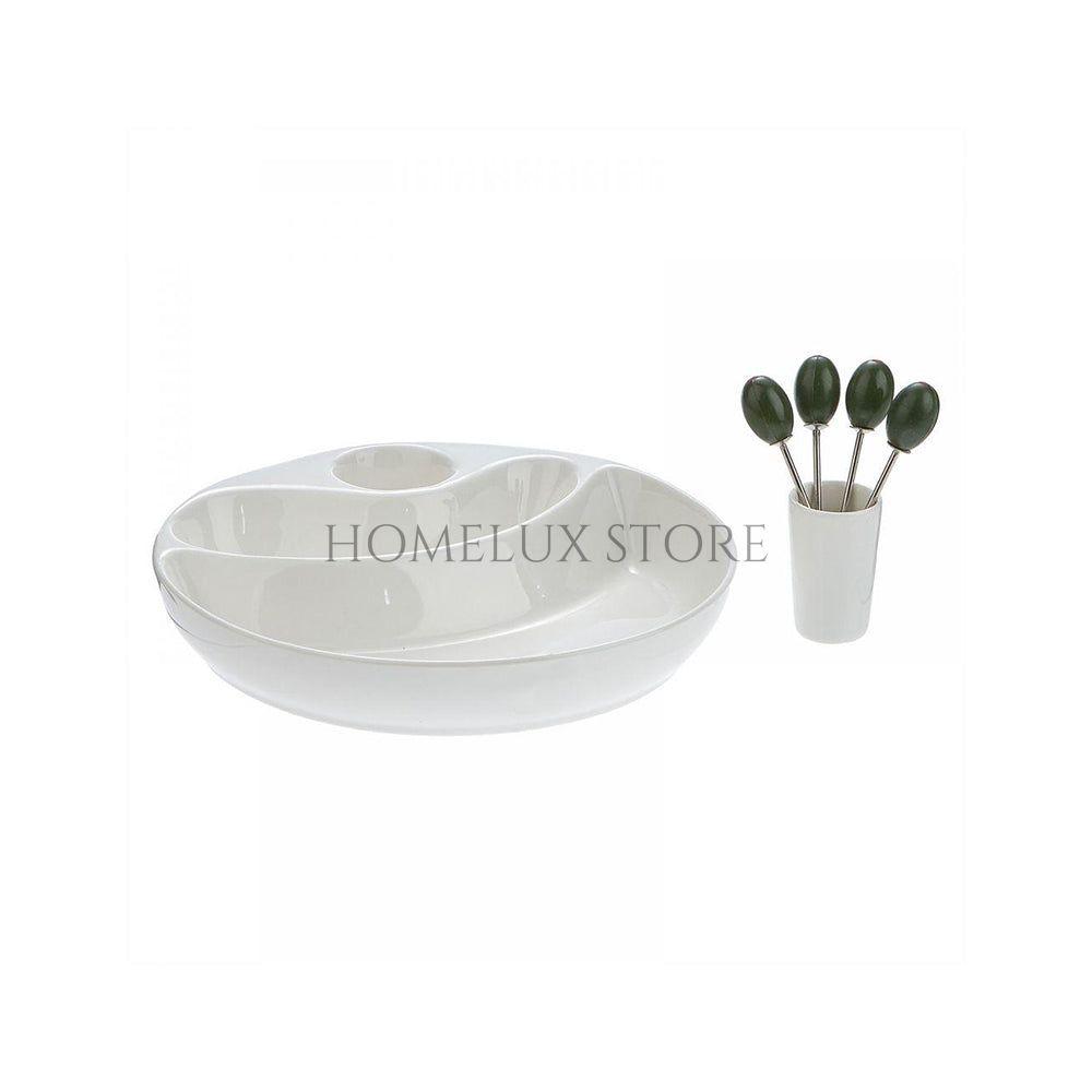 Round Dish With Forks