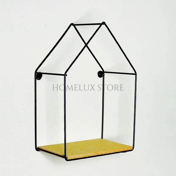 Hut Style Wall Shelf - Single Layer