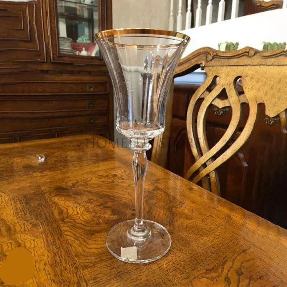 MIKASA Crystal Gold Rim Austria Stemmed Wine Glass Set